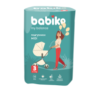 BABIKO My balance Подгузники 3 4-9кг MIDI 14шт